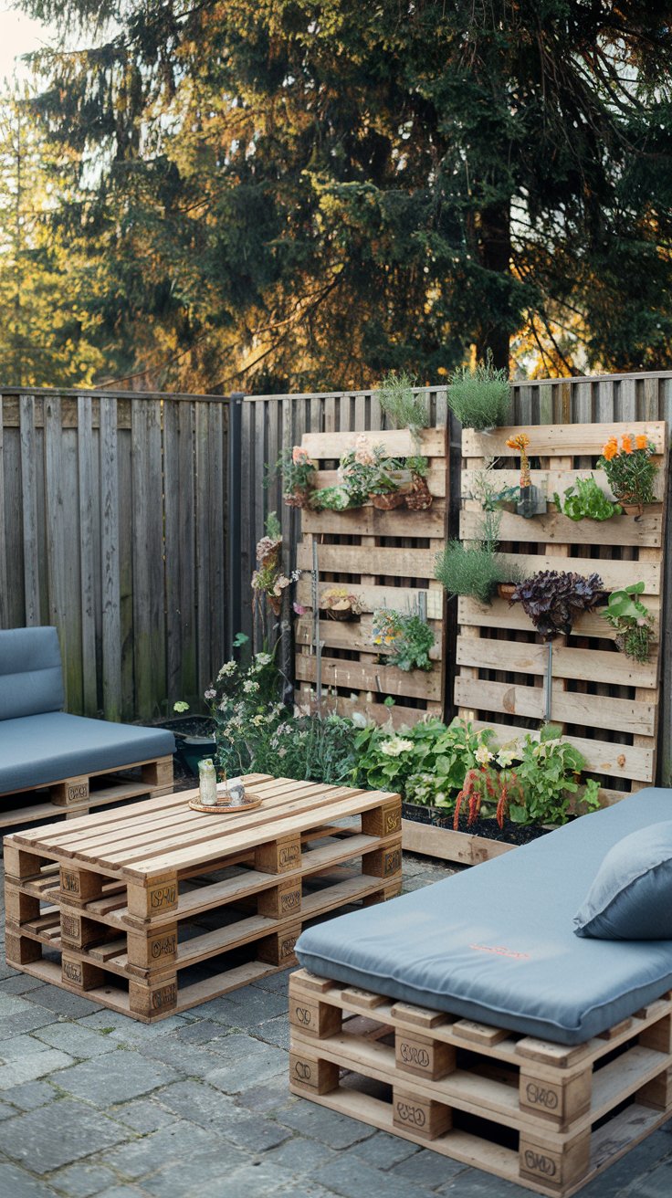 Recycled Garden Decor - Upcycled Pallet Garden Furniture